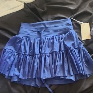 Blue Ruffled Skirt